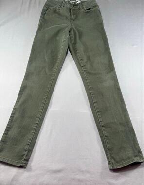 Seven7 High Rise Skinny Jeans Women’s Size 4 Olive Green Stretch Denim Pants